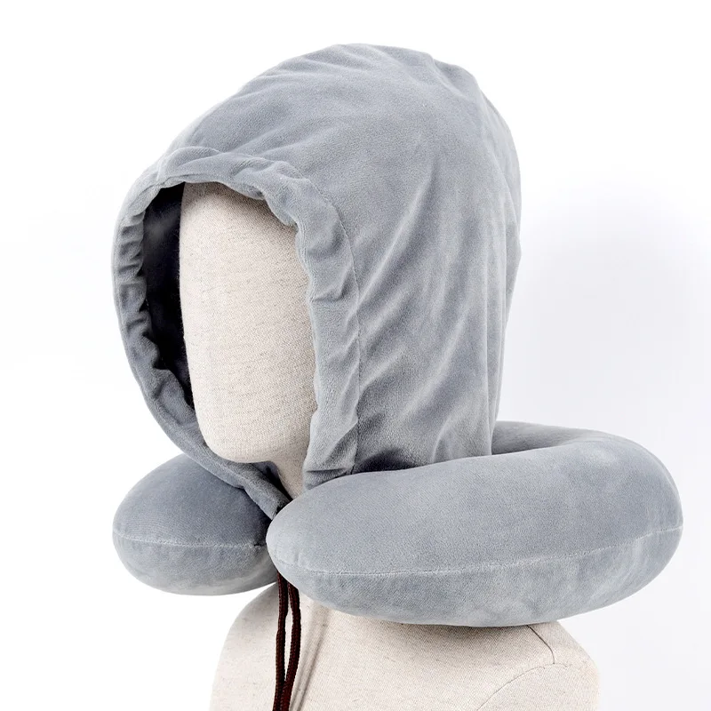 U-образная подушка для шеи супермягкая простая из полипропилена и хлопка с