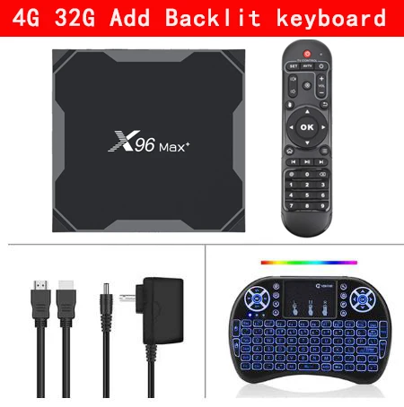 X96 Max PLUS Smart tv BOX Android 9,0 четырехъядерный процессор Amlogic S905X3 4 ГБ 32 ГБ 64 Гб 2,4G и 5 ГГц Wifi BT 1000M 4K телеприставка X96 Max X2 - Цвет: 4G 32G Add keyboard