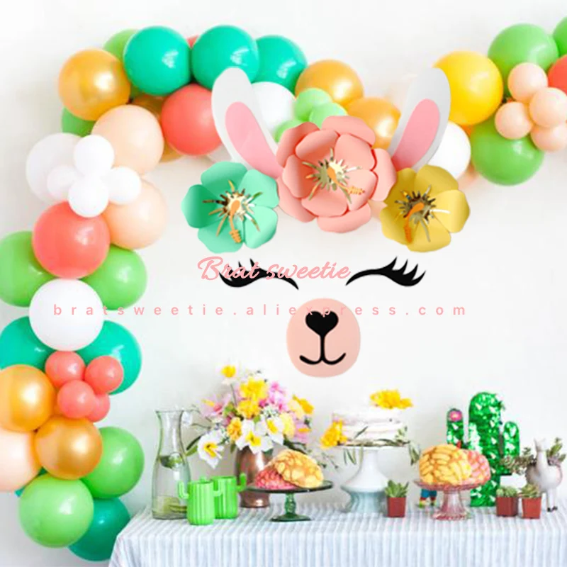 Праздничный набор ламы искусственные цветы для детей на день рождения альпака