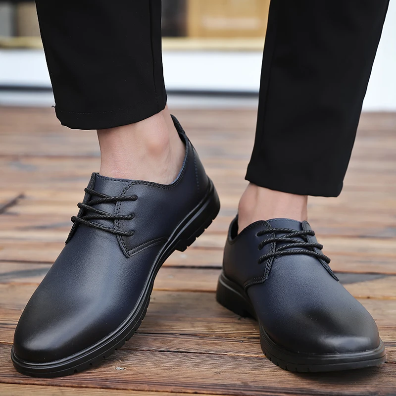 

Men's Moccasins Male Leather Shoes Fashion Men Dress Men's Oxford Shoe Casual Black Zapatos Cuero Hombre Formal For