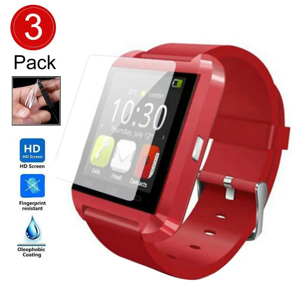 3Pcs Anti-explosion HD Protective Film Screen Protector for GT08/G60 Smart Watch Wearable Devices Accessories | Электроника