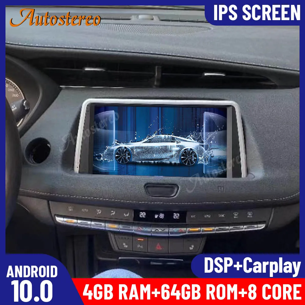 저렴한 캐딜락 XT4 안드로이드 10.0 무선 Carplay 자동차 GPS 네비게이션 자동 Headunit 멀티미디어 플레이어 라디오 테이프 레코더 스테레오 2K