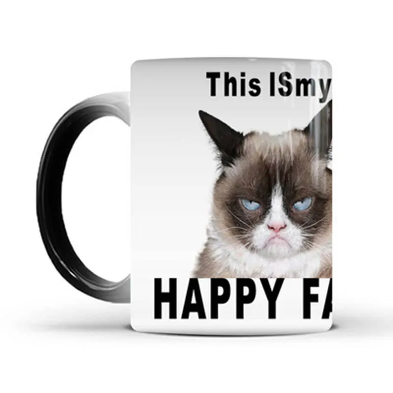 Новинка 2020 волшебная кружка с милым котом 350 мл меняющая цвет от температуры