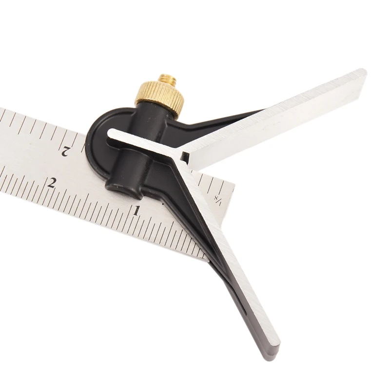 

3 In1 Adjustable Ruler Multi Combination Square Angle Finder Protractor 300mm/12 inch Measuring Set Tools Universal Ruler Right