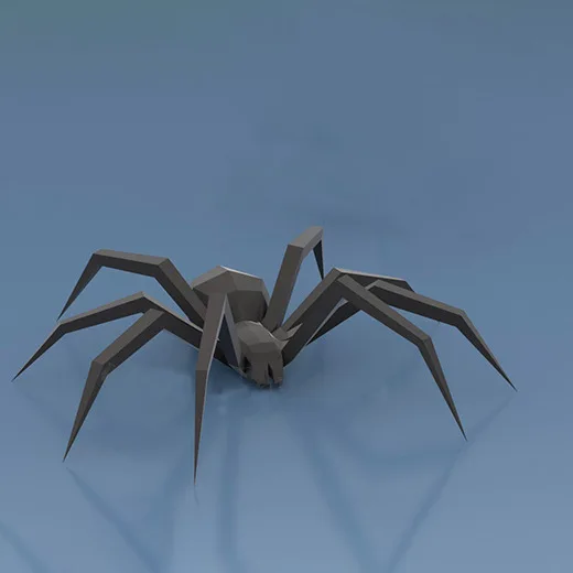 3D бумажная модель большого паука сделай сам Мультяшные животные ручной работы