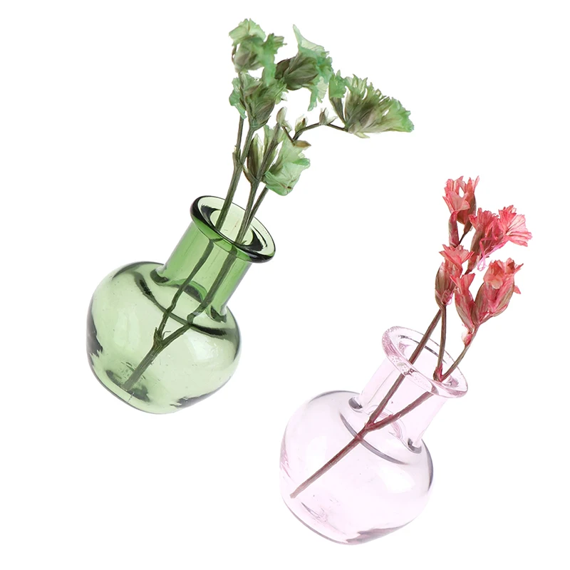 6 стилей для кукольного домика Мебель Миниатюрные синий стеклянный кувшин горшок