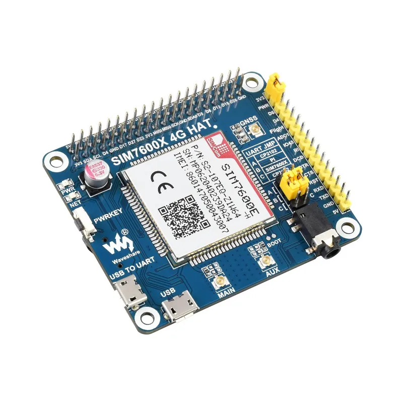 SIM7600A H SIM7600E SIM7600G SIM7600CE 4G шляпа / 3G 2G GSM GPRS GNSS для Raspberry Pi LTE CAT4 SIM7600|Запасные части| |