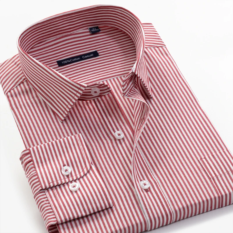 

100% Cotton Striped Long Sleeve Shirt Men 2020 New Business Casual High Quality Brand Social Shirts Big Size 10XL 9XL 8XL 7XL