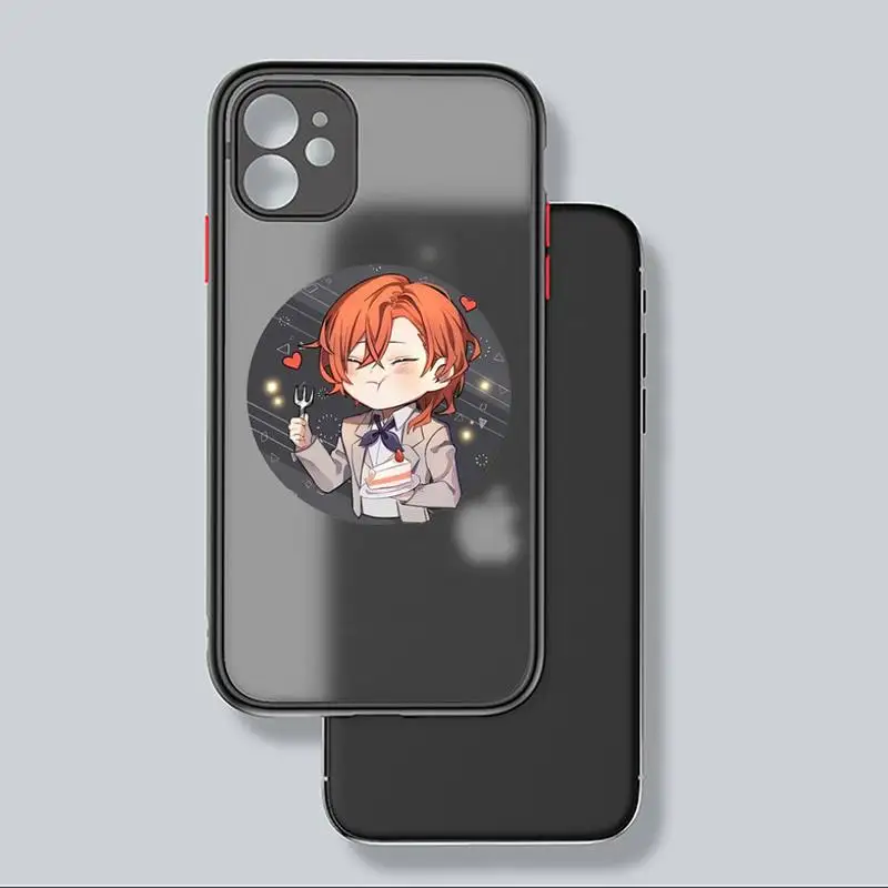 

Anime Bungo Stray Dogs Phone Case For iphone 12 11 8 7 plus mini x xs xr pro max matte transparent cover