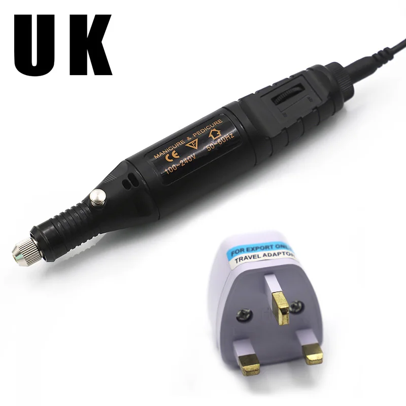 UK Electric Grider Кожаные инструменты для кожевенного ремесла триммер для полировки инструмент для фрезерования кожи многоразмерный Электрический кожаный Полировочный стержень RX253 - Цвет: UK Electric Grider