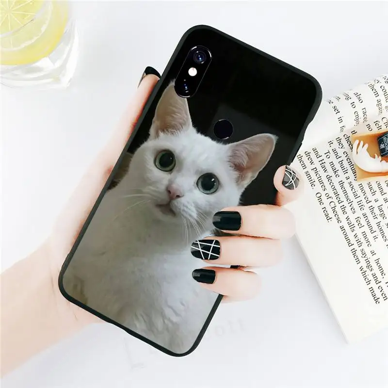 

squishy lovely cat Phone Case black For Xiaomi Redmi mi note 7 8t 9 9t 9s 8 10 10t 11 pro lite K20 max 3