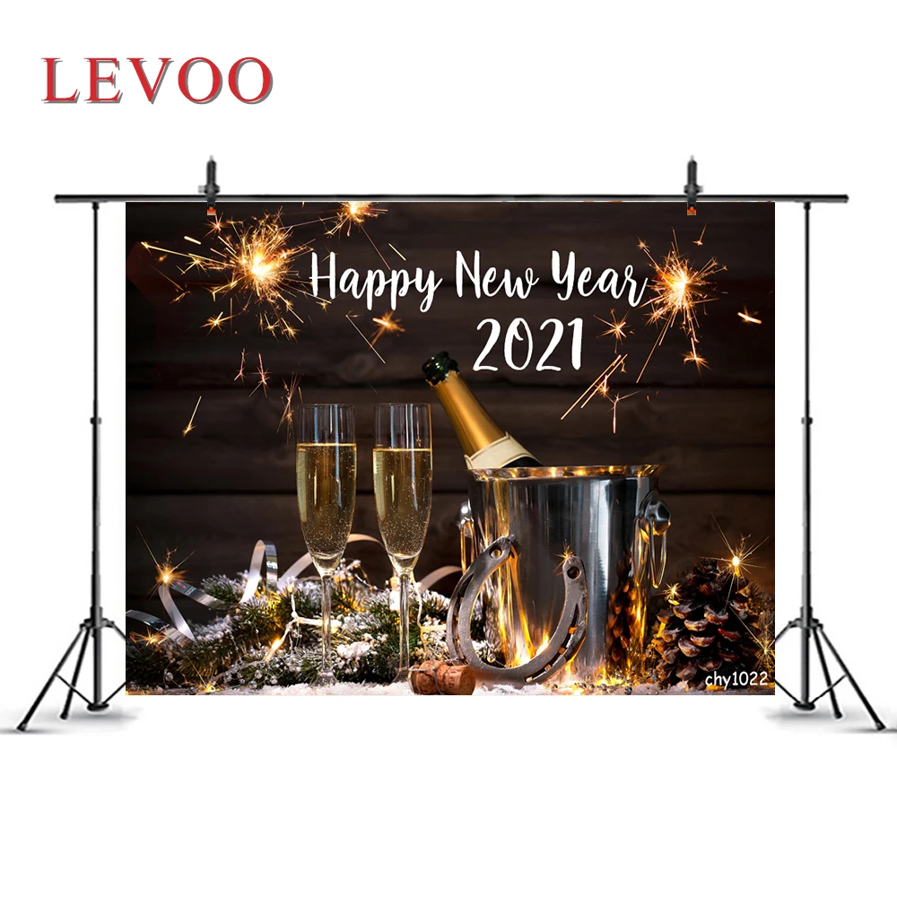 Levoo 2021 2022 виниловый новогодний праздничный фон фейерверк Сияющий семейный сбор