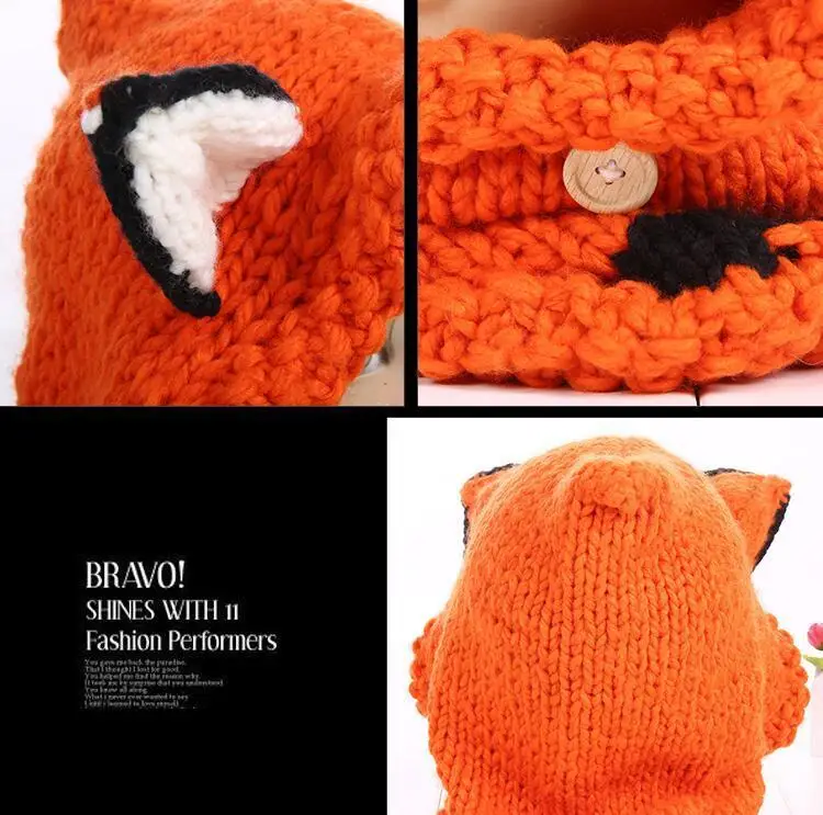 1 год 7 лет Популярная 3D шапка для животного с пусеты лисой зимняя мальчиков и