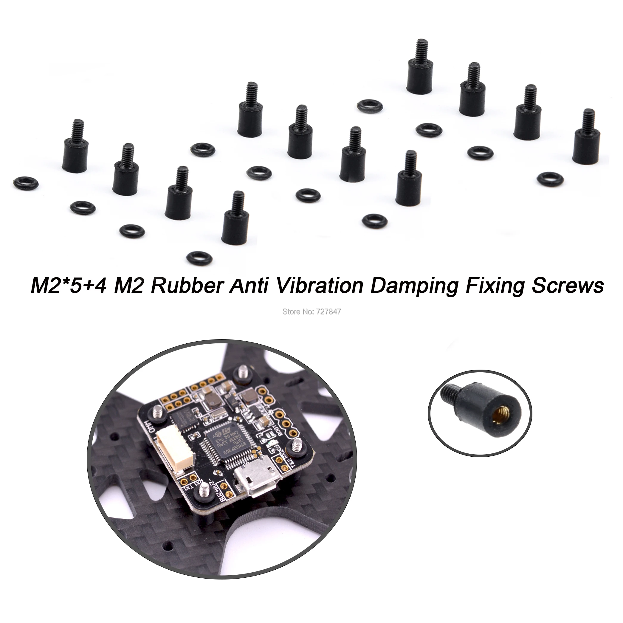M2 * 5 + 4 резиновые антивибрационные амортизирующие крепежные винты для Micro Mini F3 / F4