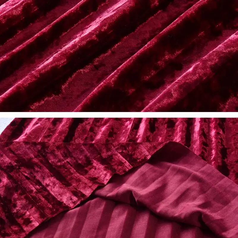 От 2 до 11 лет Детская бархатная юбка плиссированная для маленьких детей длинная