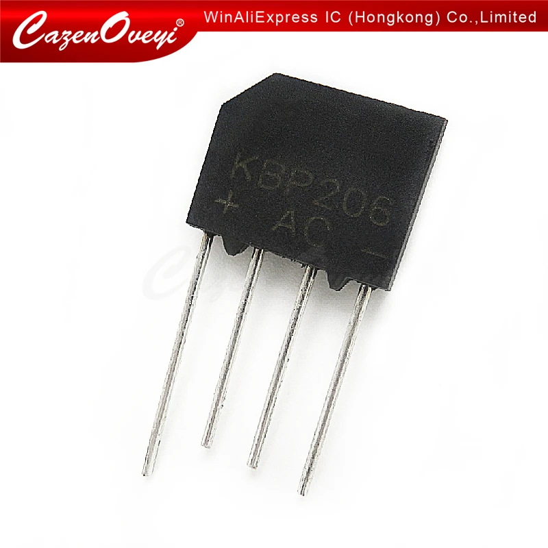 5 шт./лот KBP206G KBP206 KBP205G мост выпрямитель 2A 600V | Электронные компоненты и