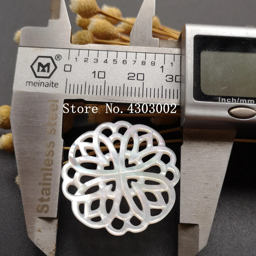 10 шт./партия 30 мм настоящий натуральный полый круглый цветок перламутровый корпус для DIY ювелирных изделий цветок Швабра жемчужный корпус для серег