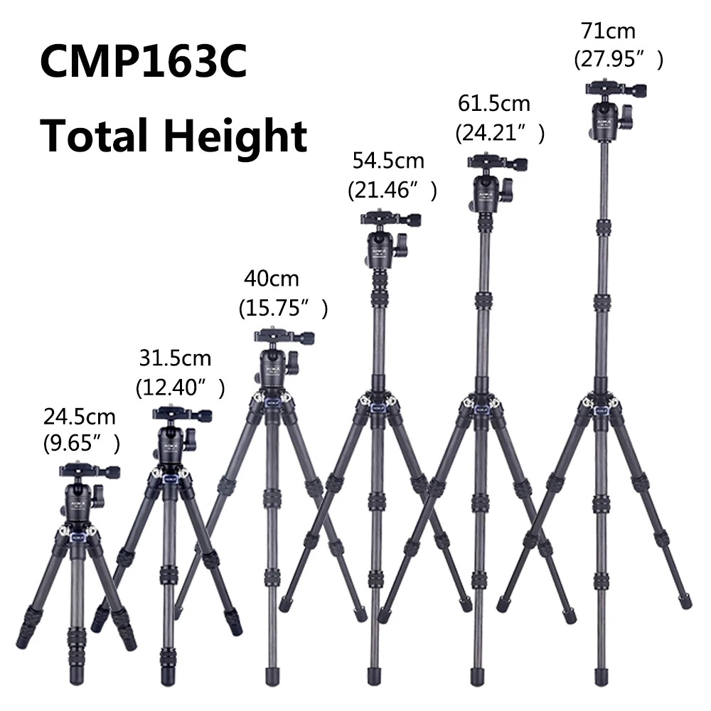 

AOKA CMP163C Профессиональный портативный дорожный штатив из углеродного волокна для камеры с шаровой головкой для SLR DSLR цифровой камеры легкий ...