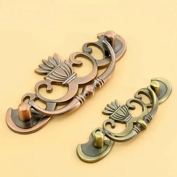 

2.5'' 3.75'' Antique Drawer Pulls Handles Drop / Bronze Copper Kitchen Cabinet Knobs Pull Handles Door Handle Dresser Pull 64 96
