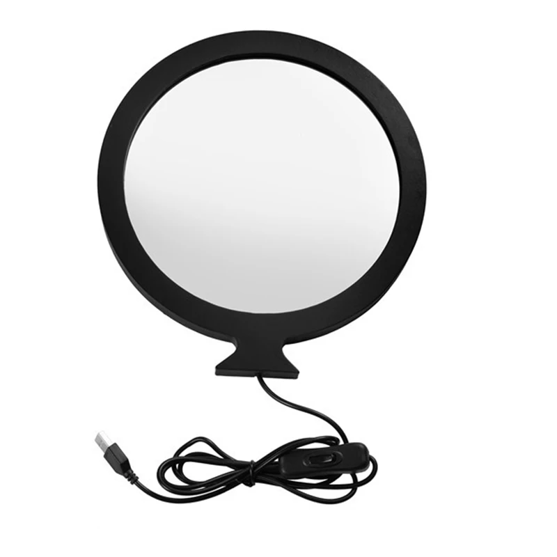 

Новинка, круглый зеркальный, 24 см, лампа «2 в 1» для спальни, ванной комнаты, туалетного столика, USB-зарядка, светильник для украшения дома