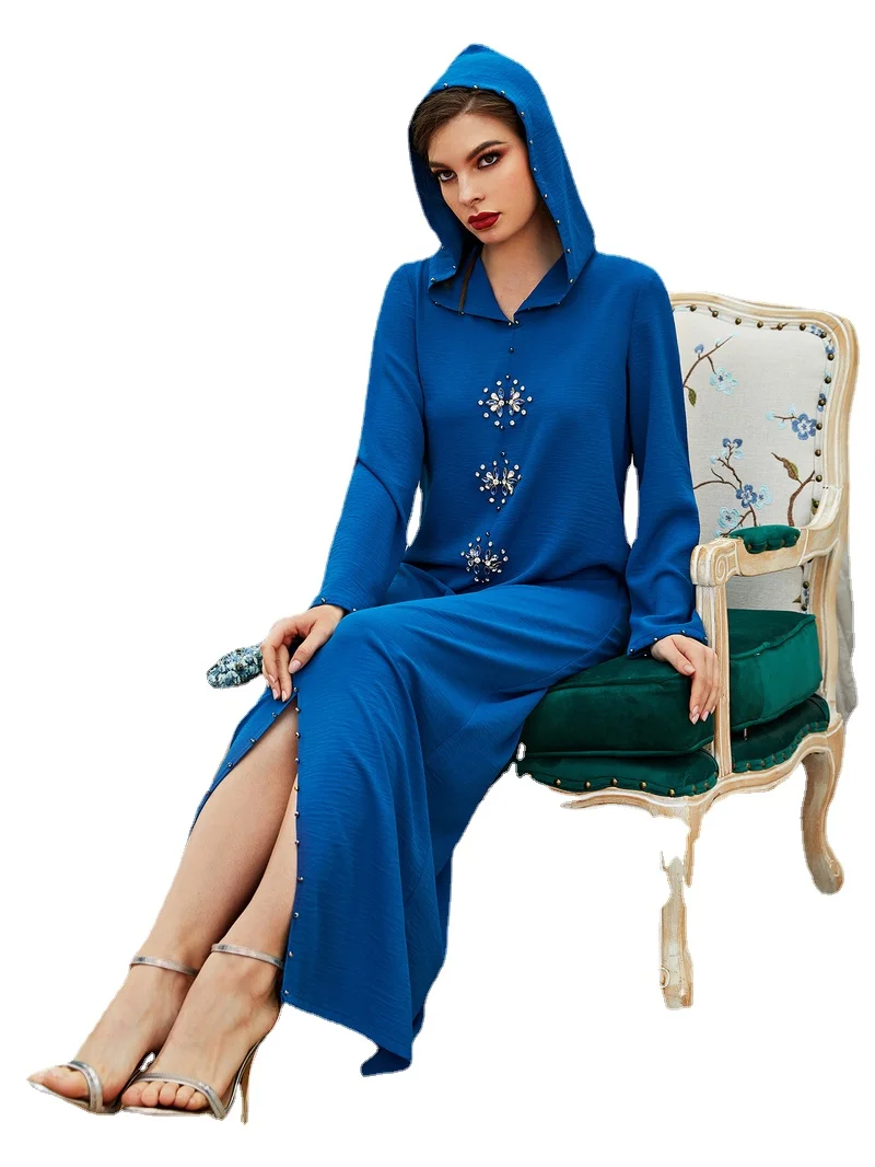 Abaya Дубай кафтан искусственное мусульманское платье мусульманские Вечерние