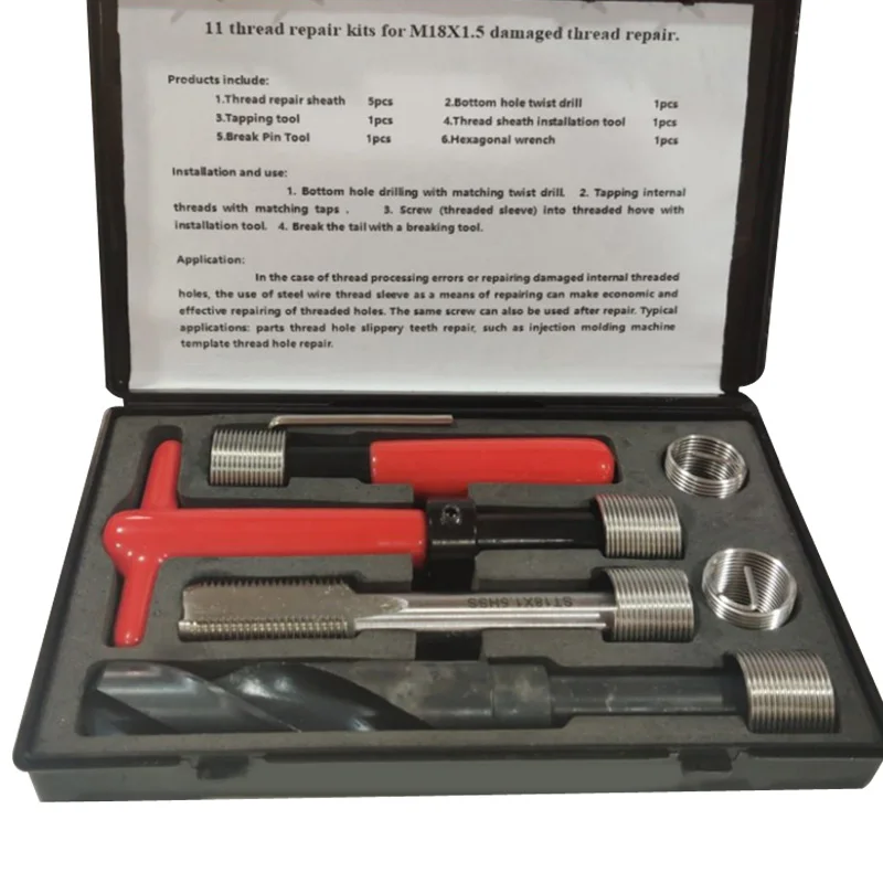 

With storage box Thread repair tools 11pcs Accessory Broken Kit Supplies Handtool Internal