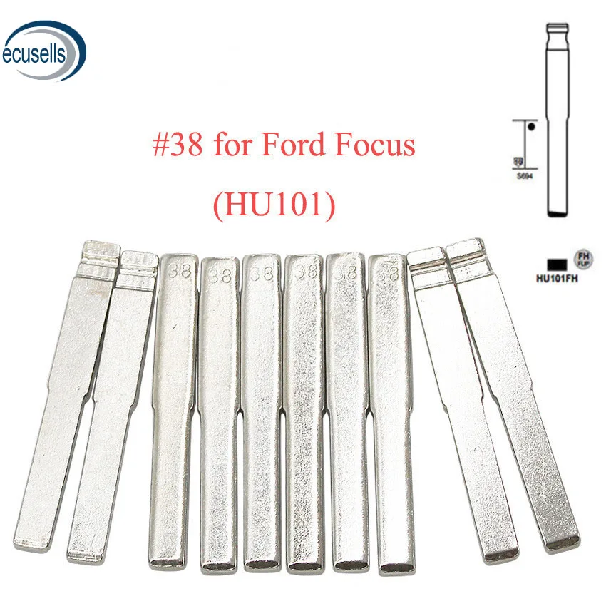10 шт./лот пульты дистанционного управления Flip Blade 38 # для KD Remote Key HU101 Ford Focus Mondeo CMAX