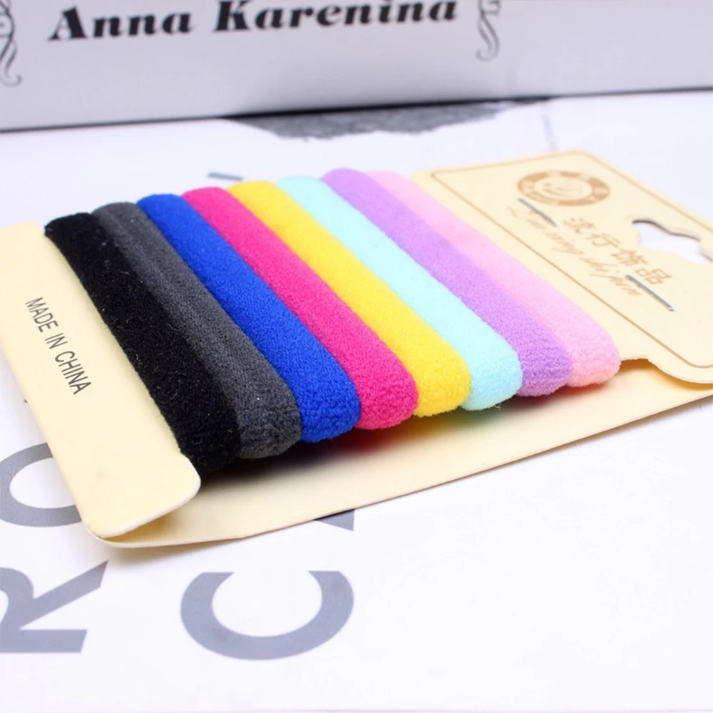 8 шт./компл. девушка просто упругая резинка для волос обтянутая тканью однотонные