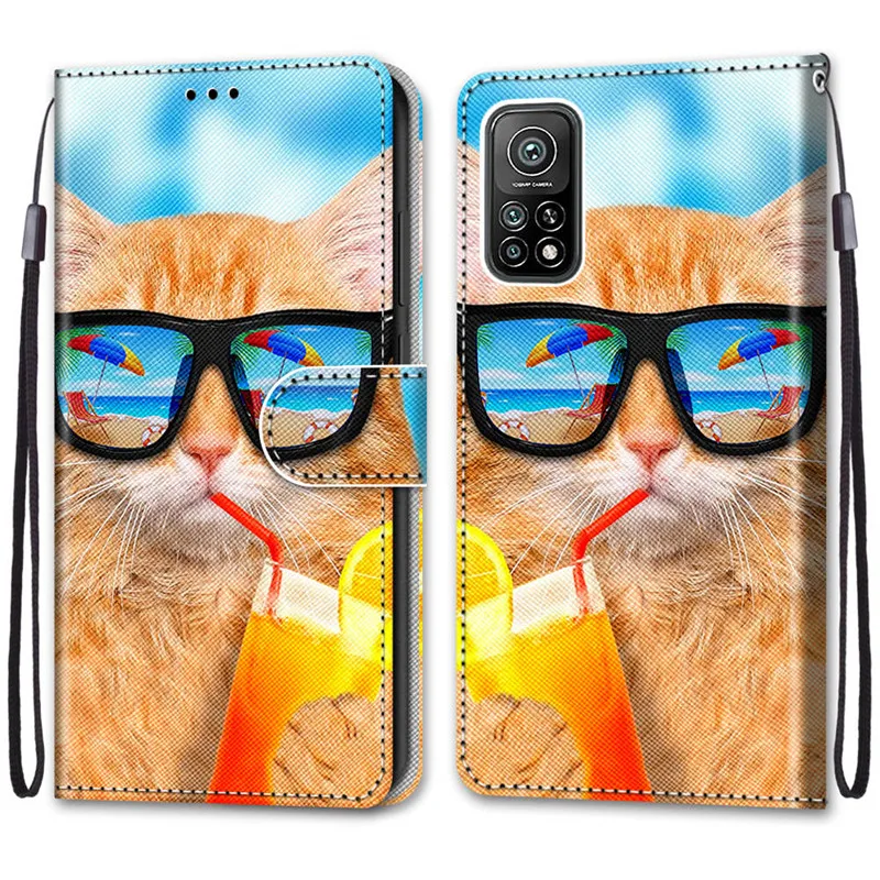 

huawei y6p y 6 p y6 p case flip capa on sfor huawei y 6p 6.3" 2019 2020 med-lx9n cover wallet caroon animal painted leather etui