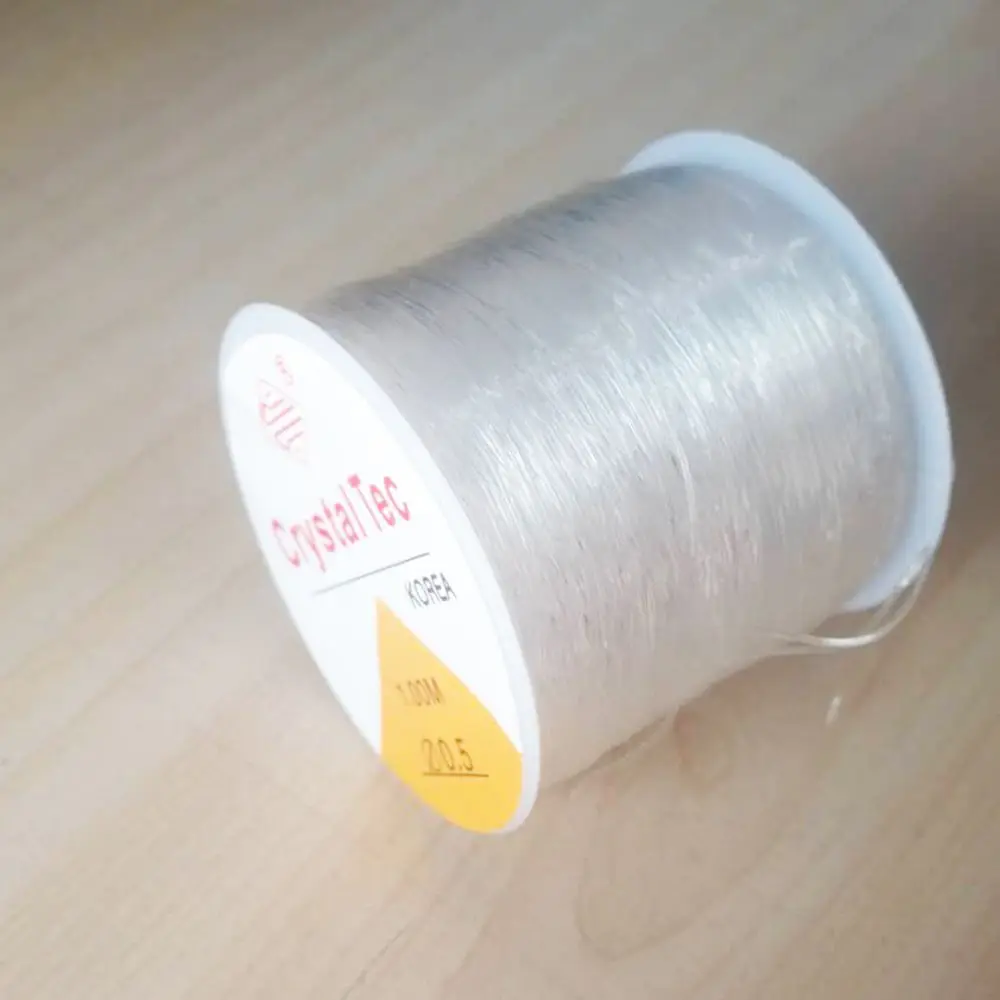 Блестящий эластичный шнур для бисероплетения прозрачная круглая проволока