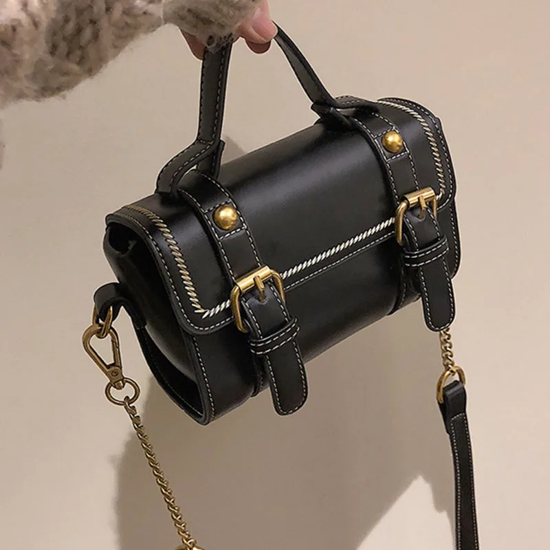 Маленькая черная Бостонская женская сумка через плечо Meteor Bird маленькие сумочки