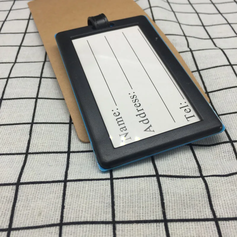 Багажная бирка из ПВХ с надписью и адресом силиконовая | Багаж сумки