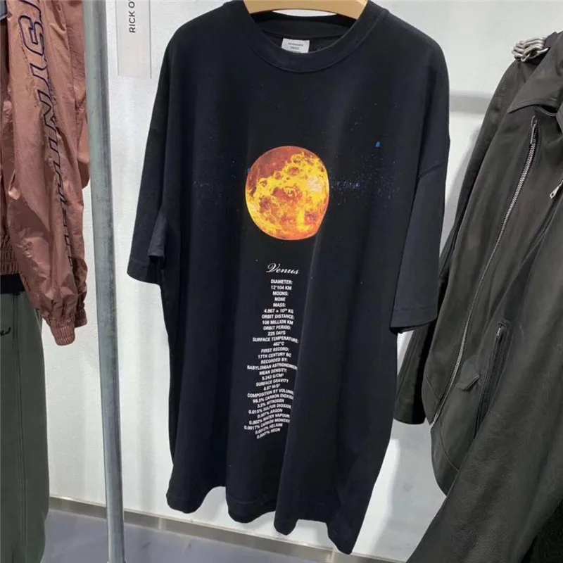 20ss последняя в стиле хип хоп Vetements 3D печать солнечная система галерея Венера Mars
