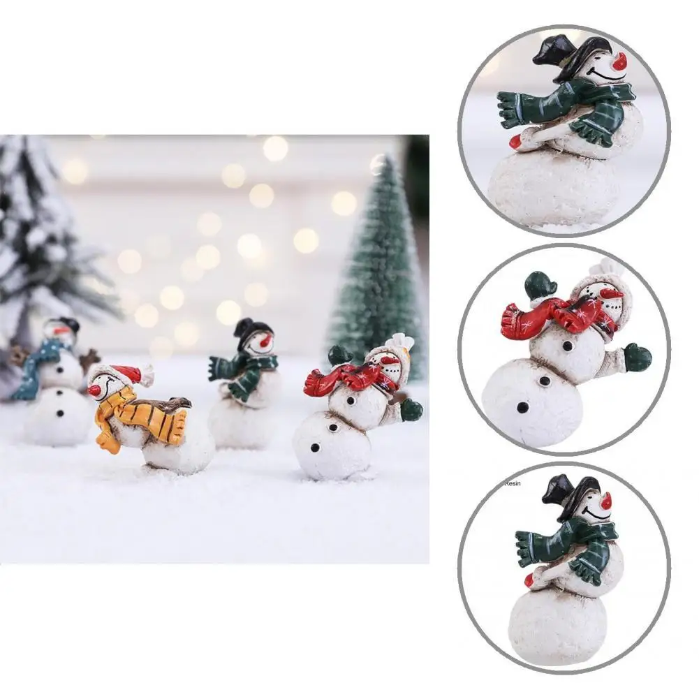 

Functional Home Decoration Universal Adorable Ornament Crafts Snowman with Red Scarf Ornament Crafts