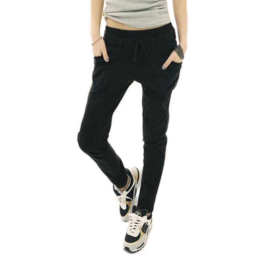 

Fashion Corea women\\\\\\'s Pockets Skinny Pencil Pants harem trousers elegance pants Pockets solid pantsS