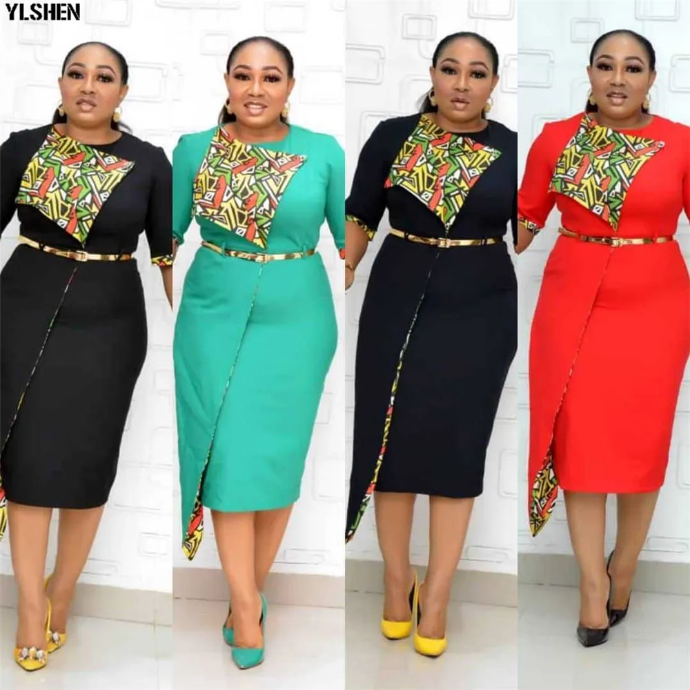 Платья в африканском стиле для женщин Одежда Платье пэчворк с принтом Дашики