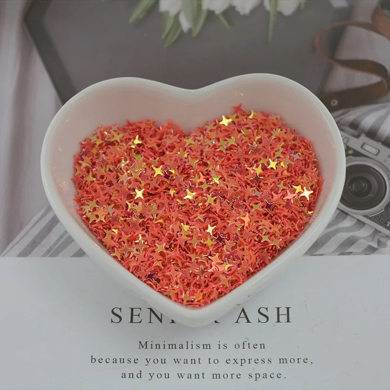 10 г/лот 4 мм блестки с перекрестными звездами Блестки для дизайна ногтей женские