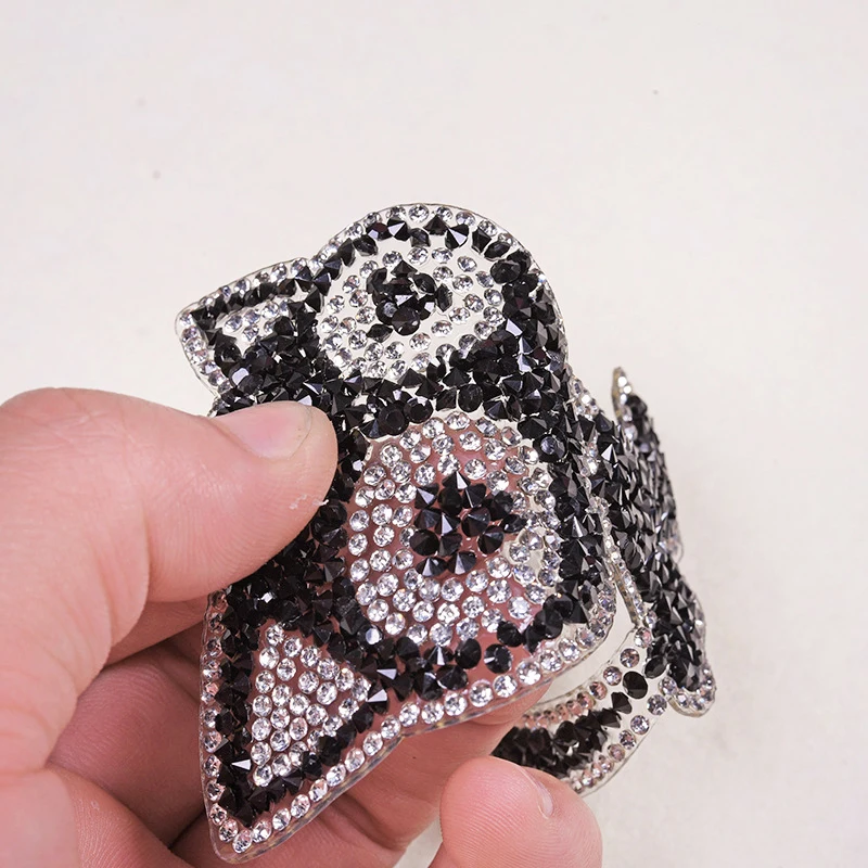 

New Animals Cat Fish Pattern Rhinestone Hot Drilling Shoes and Hats Bag Resin Patch Patch with Diamond Clothing Stickers