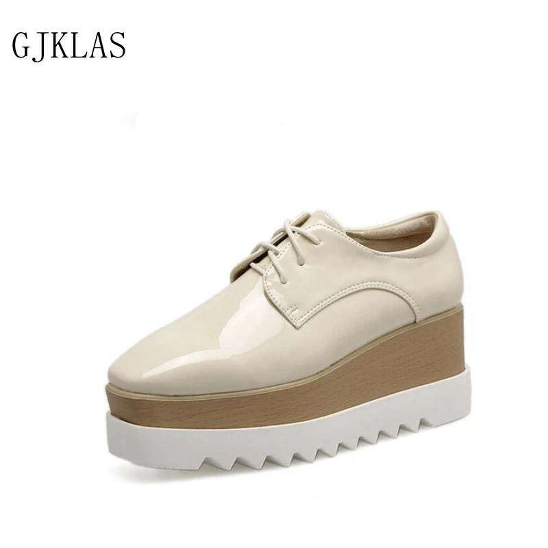 

Square Toe Wedge Platform Sneakers Casuales Leather Sport Shoes Women 2021 Chunky Shoes for Women High Heels Sneakers Sliver
