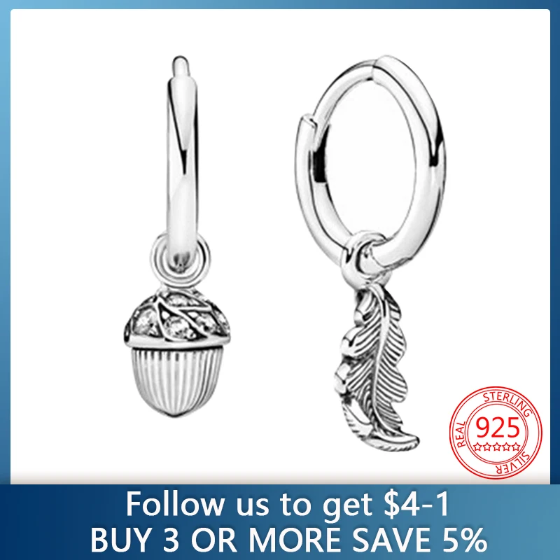 

New Hot 100% Real 925 Sterling Silver Pine Nuts Earrings Temperament Earrings Wedding Fashion Jewelry Gift for Women