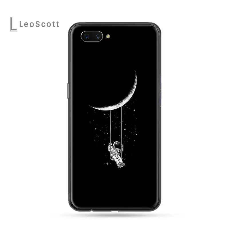 

Cartoon Cat Astronaut Animals Phone Case For OPPO F 1S 7 9 K1 A77 F3 RENO F11 A5 A9 2020 A73S R15 REALME PRO
