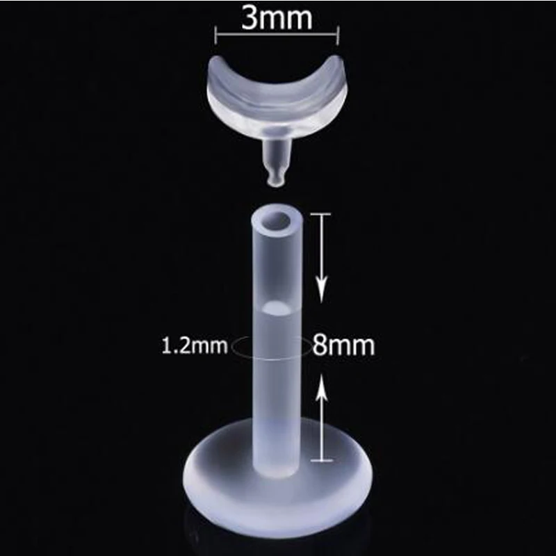 10 шт губная губка пирсинг установка акриловой ушной хрящ гибкий биопластик