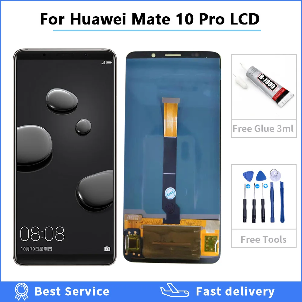 OLED качественный ЖК дисплей для Huawei Mate 10 Pro BLA L09 сенсорный экран стеклянный