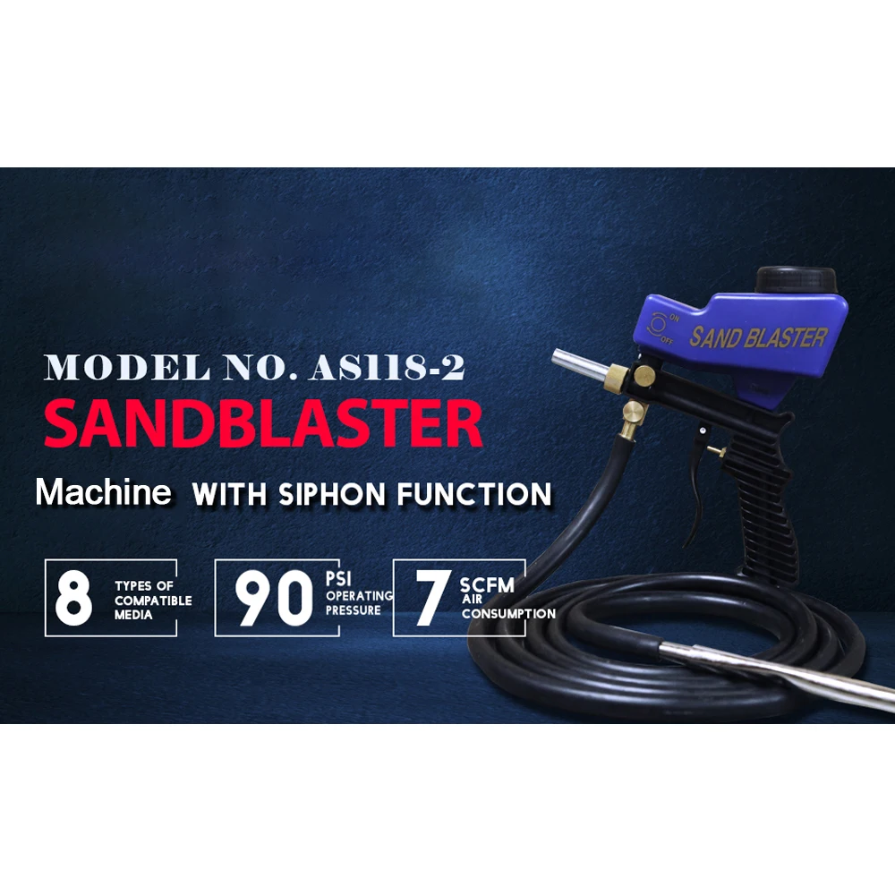Портативный Пескоструйный пистолет машина с гравитацией сифона корма в одном