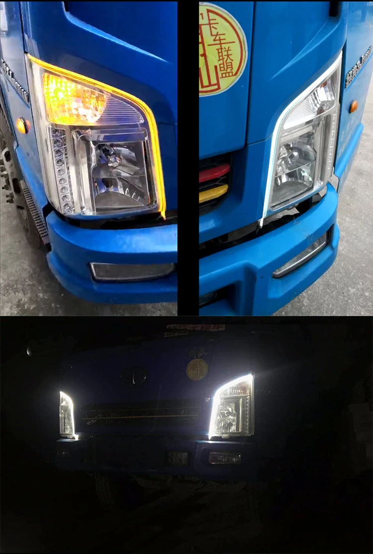 OKEEN 24 В гибкий универсальный грузовик led DRL Дневной ходовой светильник с потоками указатель поворота светильник s для грузовика автомобильный светильник s водонепроницаемый