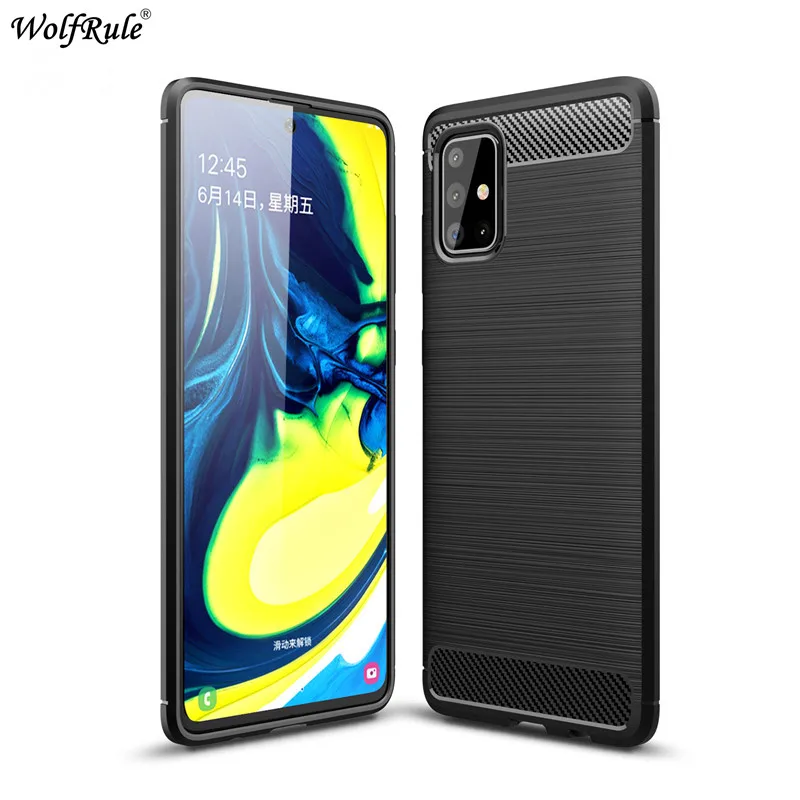 

Soft Carbon Fiber Case For Samsung Galaxy A71 Case Protective Fitted Phone Bumper For Samsung A71 Back Cover Funda A715 6.7''