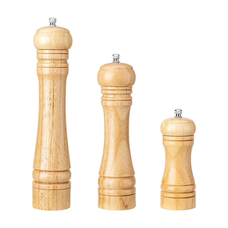 

Salt and Pepper Mills, Solid Wood Pepper Mill with Strong Adjustable Ceramic Grinder 5" 8" 10" - Kitchen Tools
