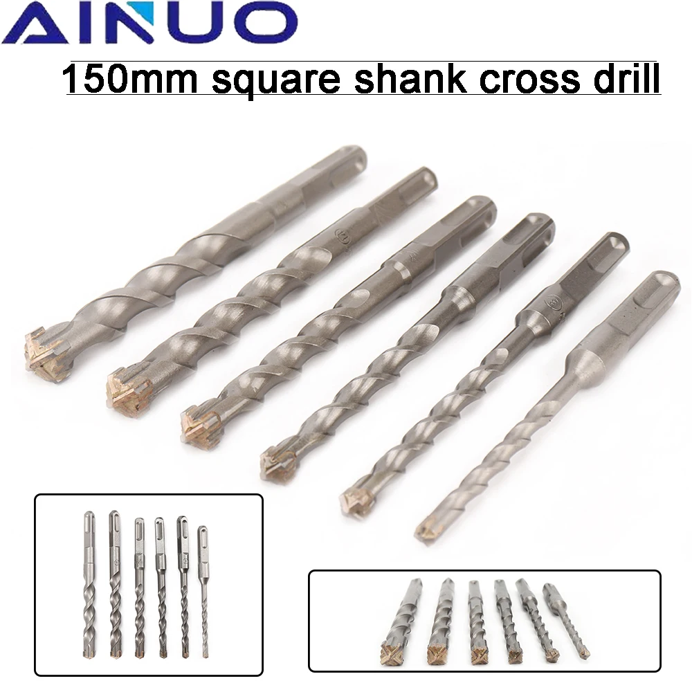 

150mm Electric Hammer Drill Bits 6/8/10/12/14/16mm Tungsten Carbide Tipped Concrete Brick Stone Drilling Tool