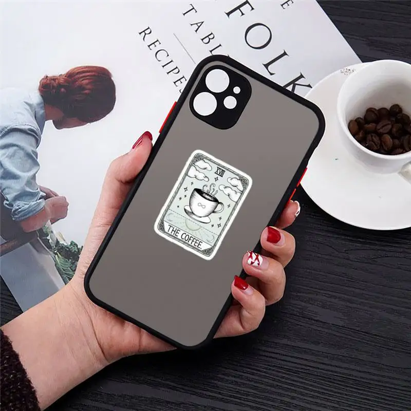 

Aesthetic Art pizza coffee Phone Case matte transparent For iphone 7 8 11 12 plus mini x xs xr pro max cover