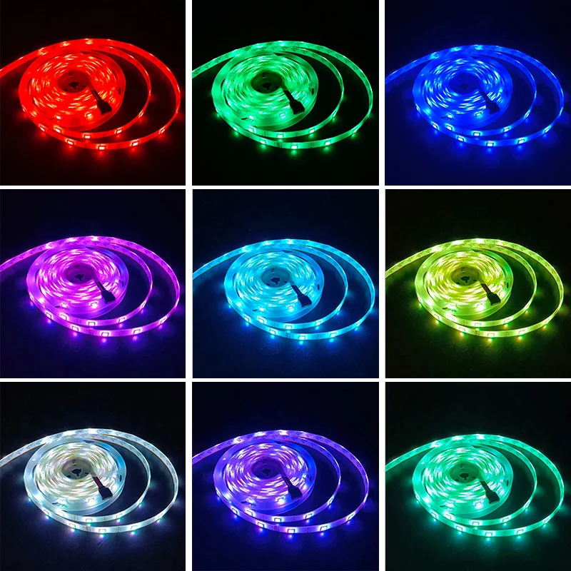 Bluetooth 5050 RGB 5V USB светодиодные ленты для подсветки телевизора с музыкальной синхронизацией для ПК, настольной комнаты, кухни 1-5M включены.